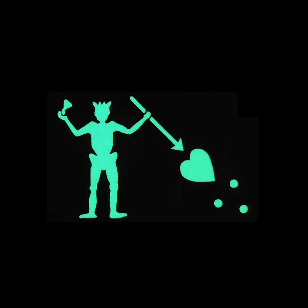 Brazalete reflectante IR para Barba, Insignia luminosa de pirata Edward, Insignia táctica de moral, Parche de chaqueta con gancho y bucle - imagen 4