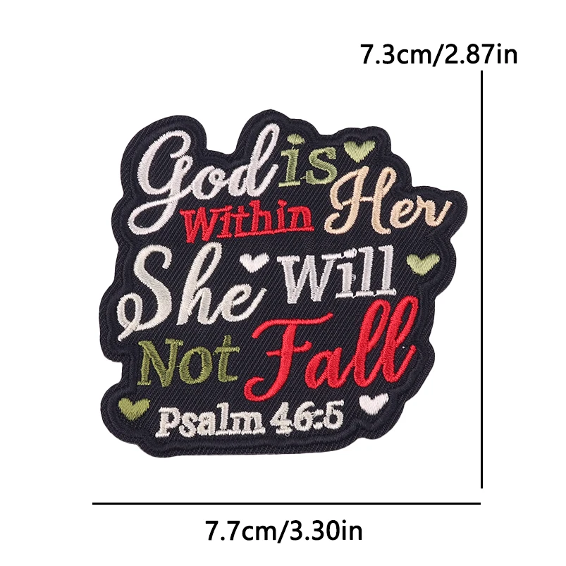 Faith cruz cristiana parches termoadhesivos bordados para coser - imagen 3