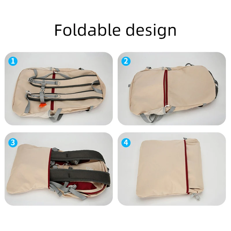 Mochila para acampar, mochila de viaje para senderismo, ligera, para escalada al aire libre, ciclismo, bolsas plegables, mochila grande para equipaje deportivo para ordenador portátil - imagen 4