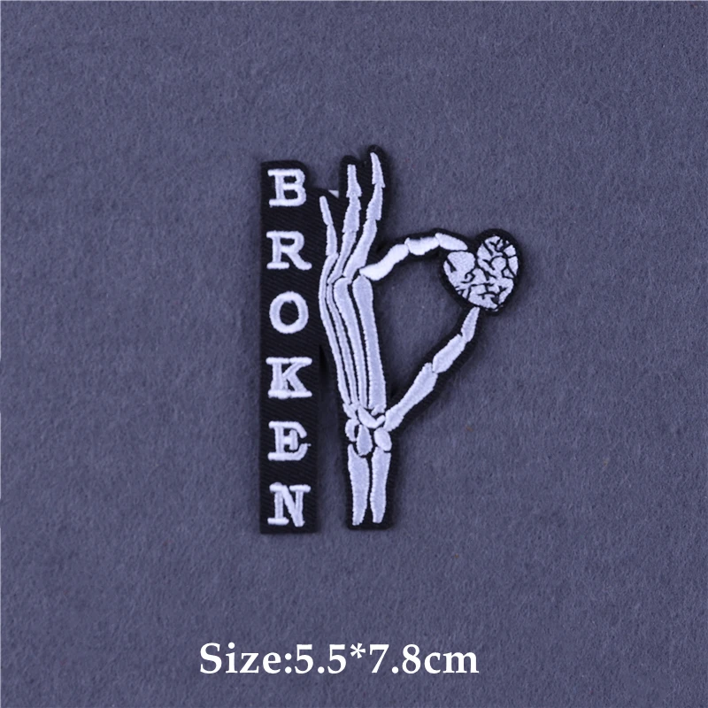 Parches termoadhesivos para ropa Rock and Roll, bordado termoadhesivo, pegatina térmica Fusible para ropa, recuerdo, parche para coser DIY - imagen 5