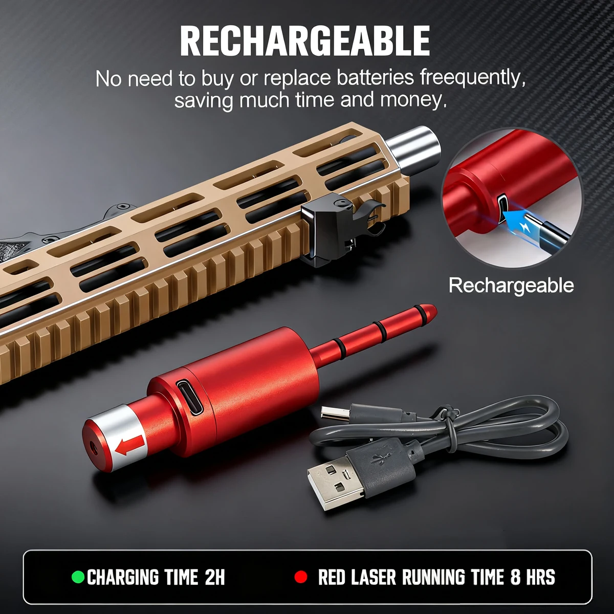 12GA 9mm 22LR 223rem controlado por voz entrenador de emisión láser rojo disparar láser entrenamiento de fuego seco calibrador de luz infrarroja - imagen 4