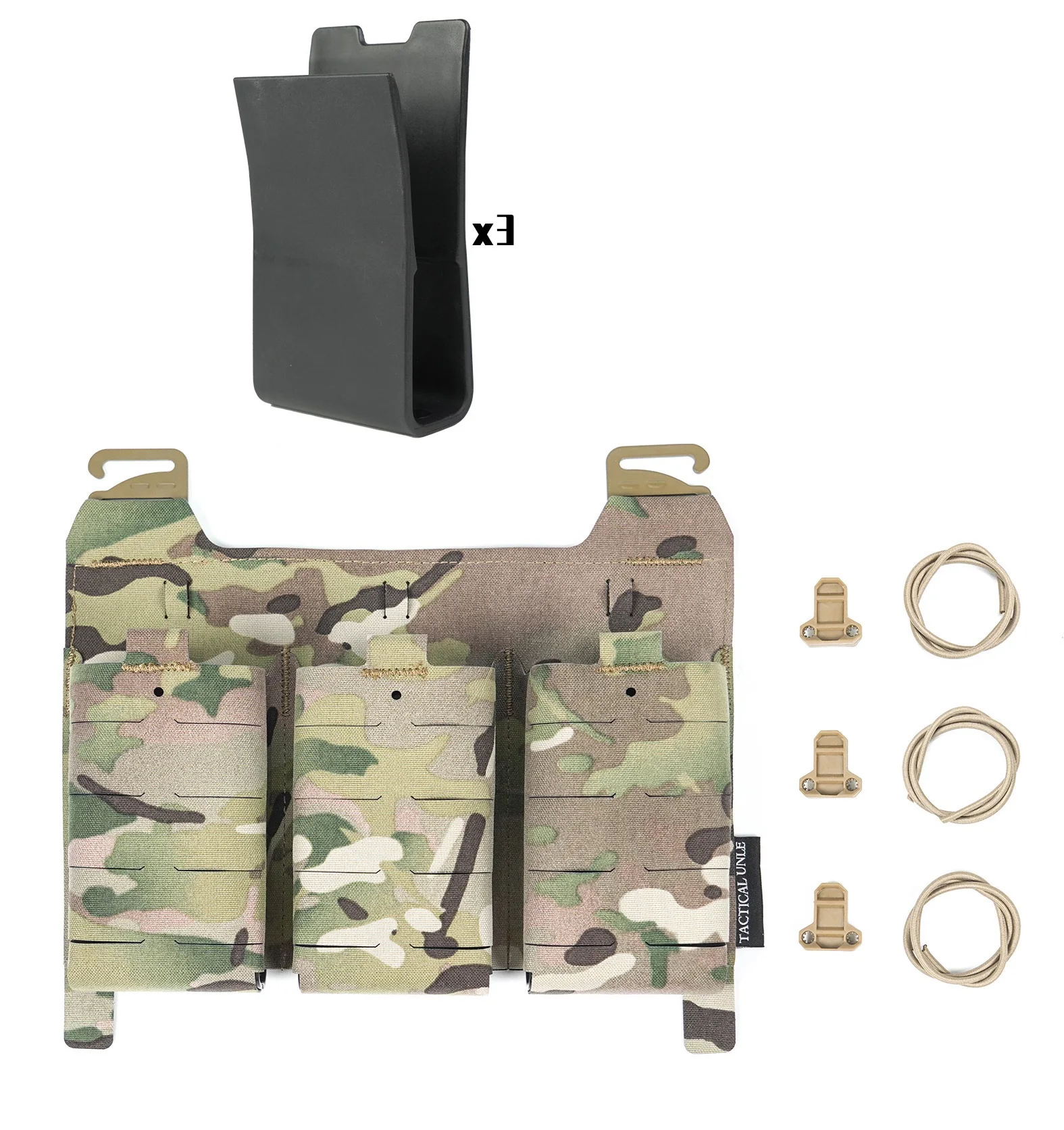 Chaleco táctico, bolsa Triple para revistas, Panel de asalto frontal, accesorios de engranaje duraderos - imagen 5