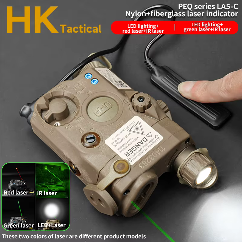 PEQ-15/LA5-C Linterna láser táctica verde/rojo luz blanca Picatinny - imagen 3