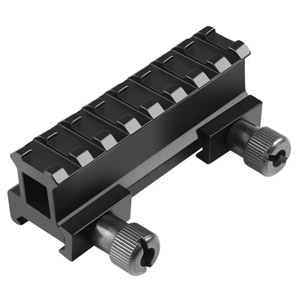 Soporte elevador Picatinny perfil de 0,5/1 pulgada 8 ranuras soporte elevador de riel Picatinny para rieles Picatinny de 20mm accesorios para armas de caza - imagen 2