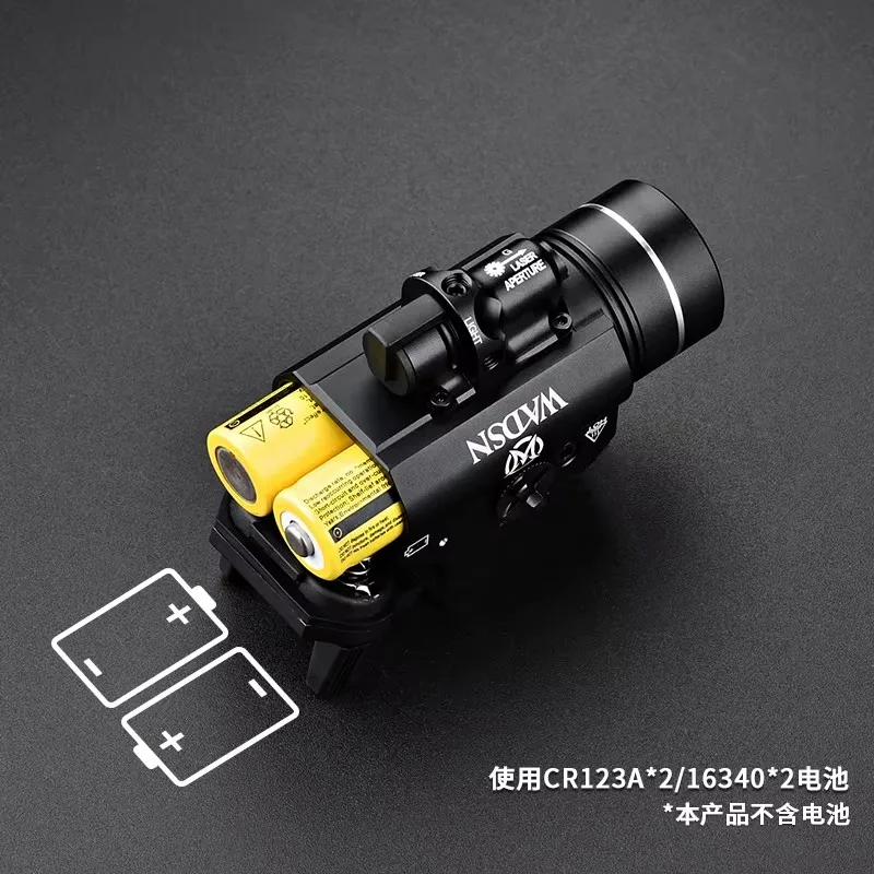 WADSN-linterna LED para rifle serie X400 XC2, luz de caza, flash para arma G17 18C 19 Airsoft, adecuada para pista de 20mm, Surefir-X300 - imagen 4