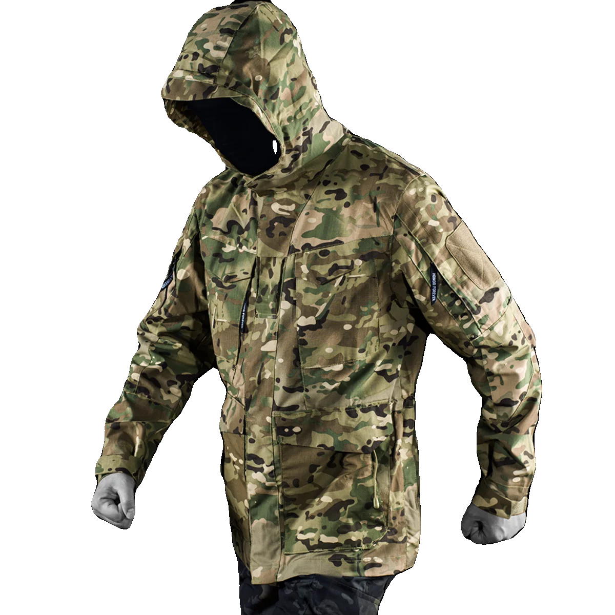 Gabardina táctica M65 abrigo de camuflaje traje de asalto impermeable y resistente al viento al aire libre AT-FG ruinas verde - imagen 4