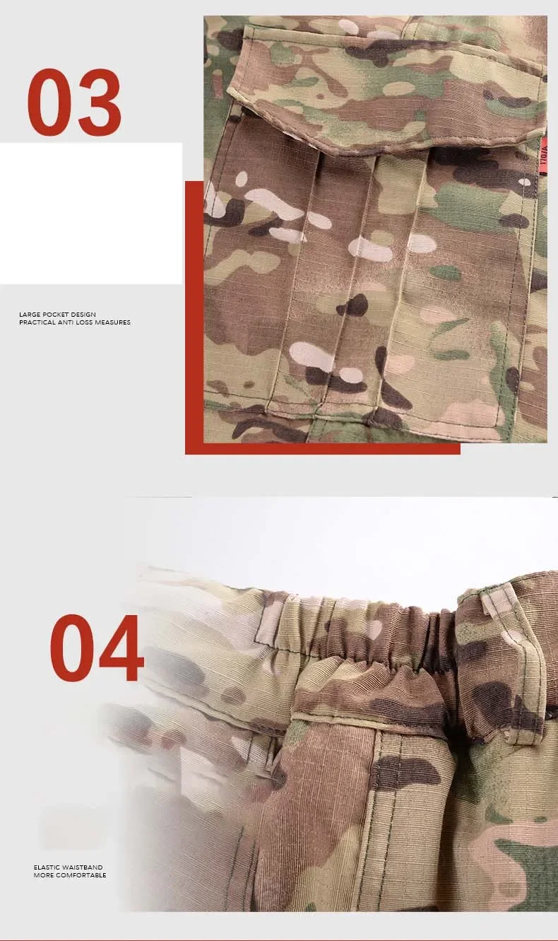 Ropa de caza de invierno para hombre, abrigos gruesos y cálidos impermeables de camuflaje con reflejo de calor, pantalones Cargo, trajes tácticos resistentes al desgaste - imagen 3