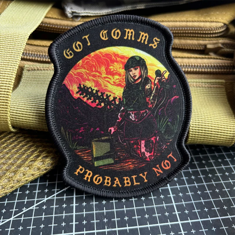 Parche táctico del Cuerpo de campo para niña, parches de impresión con gancho y bucle, insignia de moral de soldado del ejército, brazalete militar, pegatina para mochila