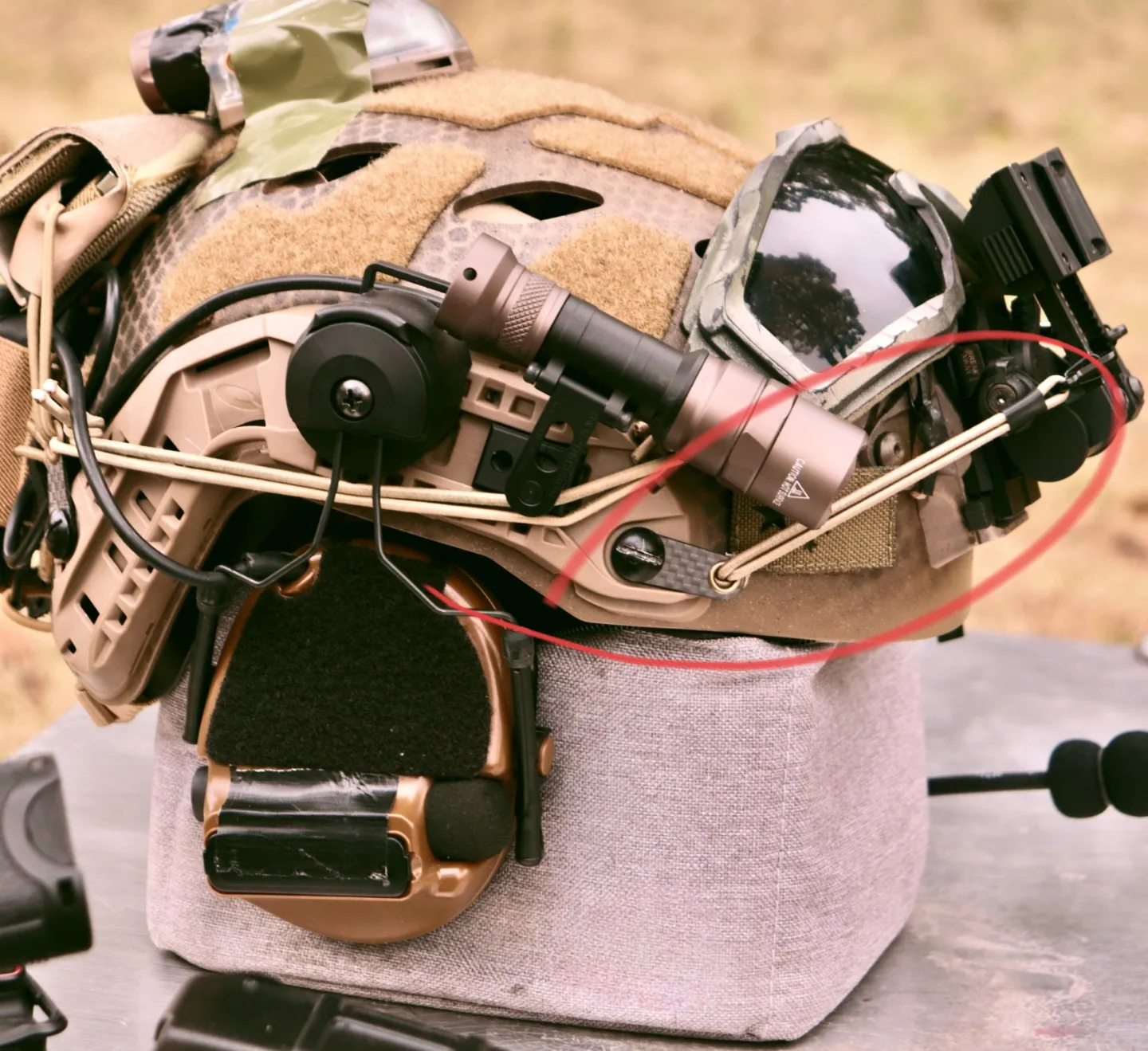 Casco de combate Sistema de seguridad NVG de visión nocturna, correa antipérdida para gafas de visión nocturna - imagen 5