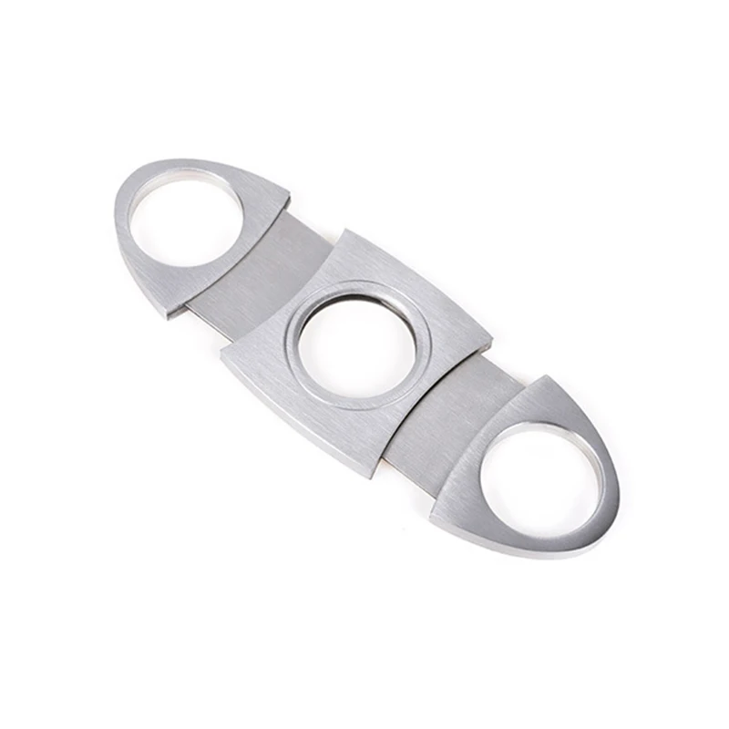 Cortador de cigarros portátil de tamaño bolsillo, tijeras de cigarro cepilladas de acero inoxidable y Material plástico, guillotina - imagen 4