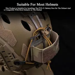 SINAIRSOFT Caja de baterías para casco táctico forma T ajustable