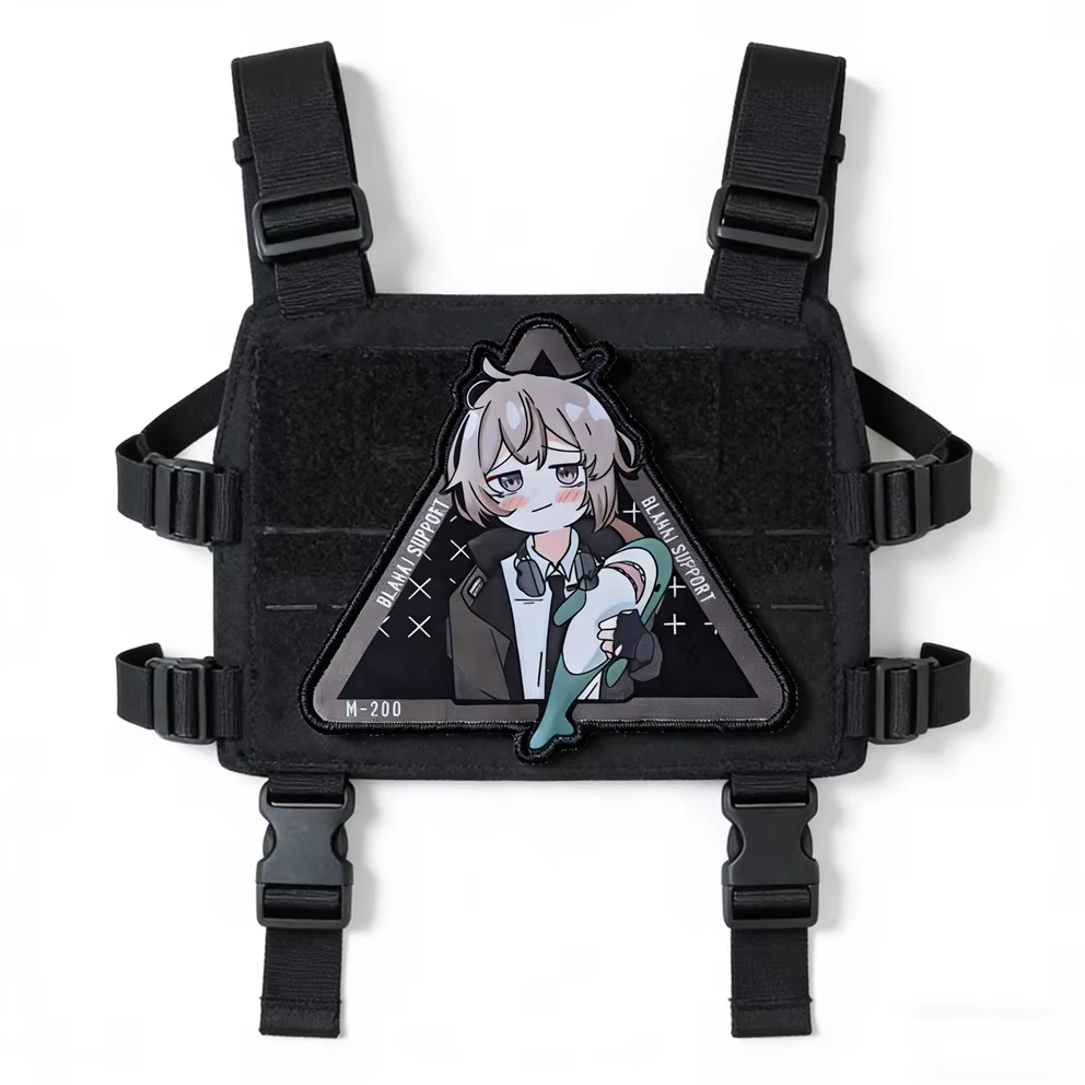 Parche táctico Girl Frontline M200 Shark Blahaj para ropa y mochila - imagen 5
