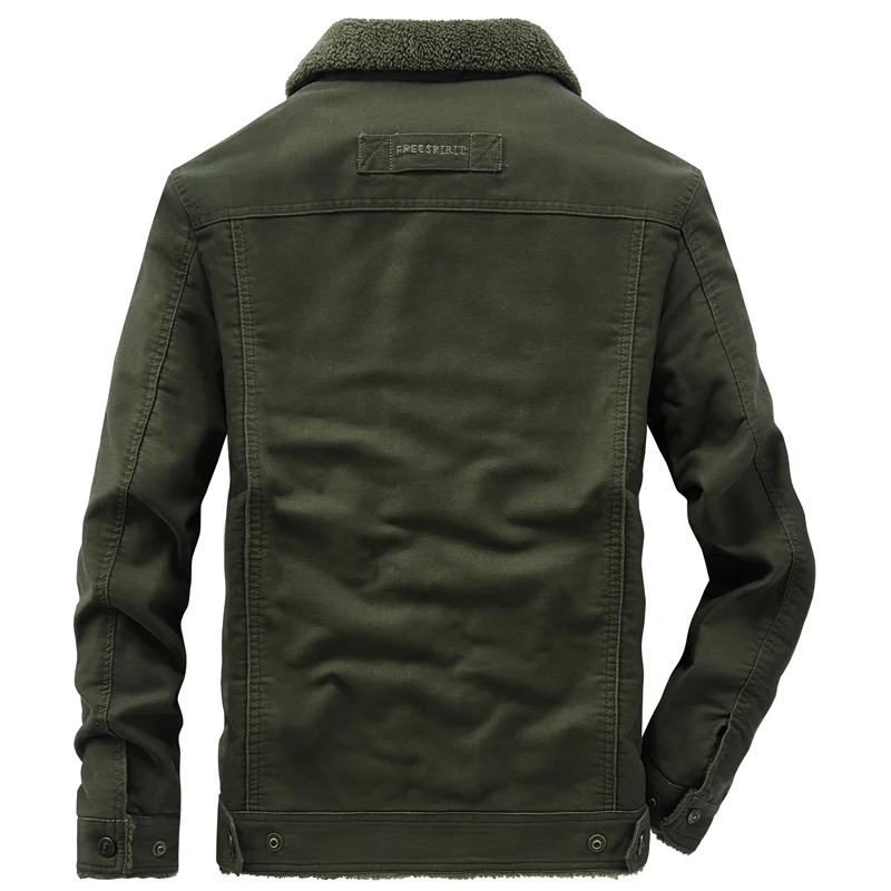 Chaqueta militar gruesa de algodón para hombre, abrigo de lana con múltiples bolsillos, informal, a la moda, talla grande, M-8XL - imagen 2