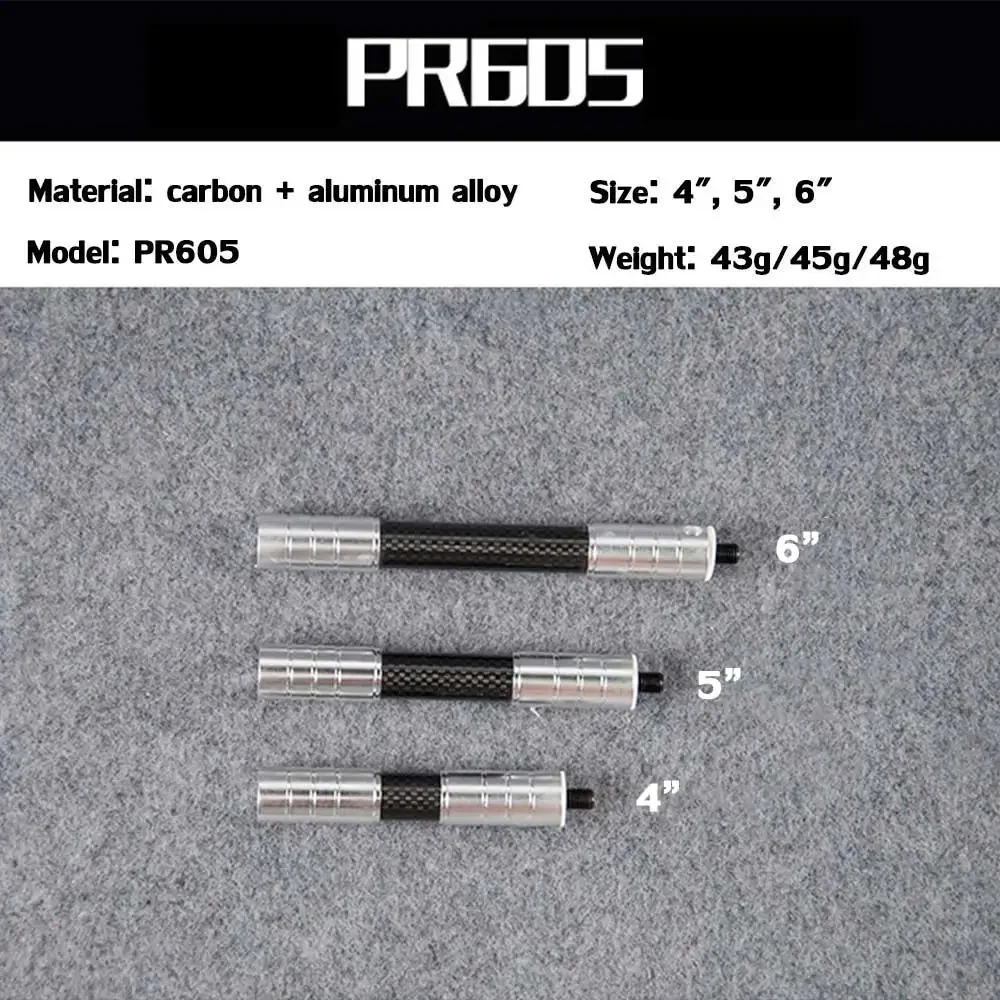 Sistema estabilizador de arco compuesto recurvo PR601, fibra de carbono pura de alta resistencia, Reduce la vibración para deportes de caza y tiro - imagen 4