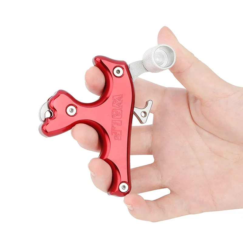 Arco compuesto de liberación de arco de 3 dedos, herramienta dispensadora de ayuda, Manual, mordazas de acero inoxidable, Pinza de agarre RH - imagen 4