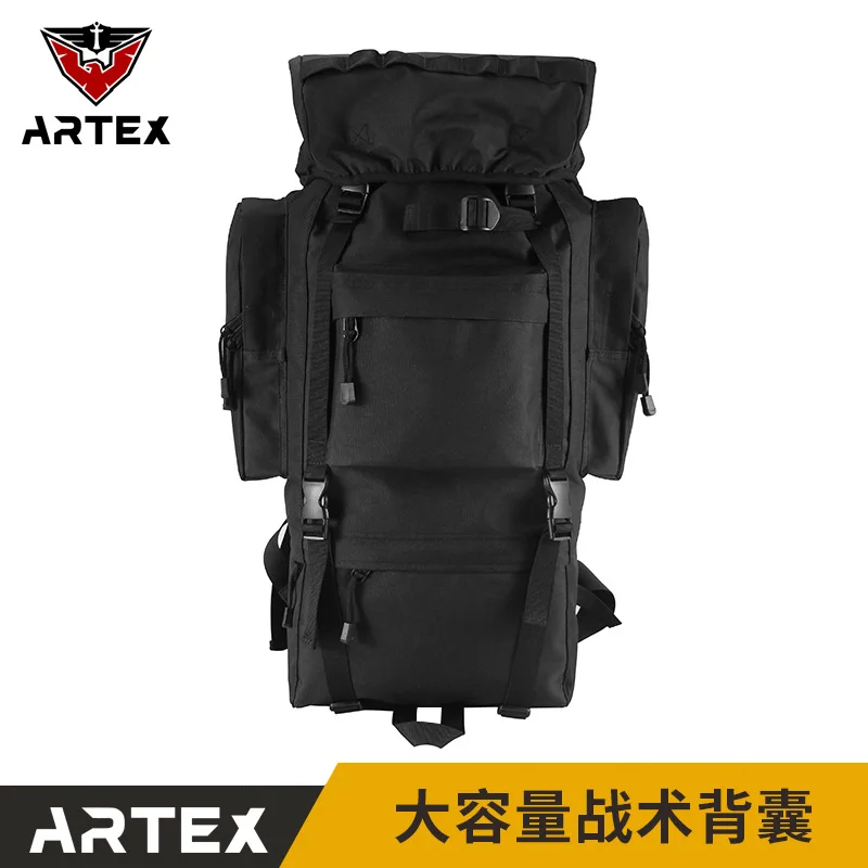 Mochila táctica de gran capacidad multifuncional, bolsa táctica de senderismo, ventilador militar al aire libre, mochila táctica de camuflaje, 65L - imagen 4
