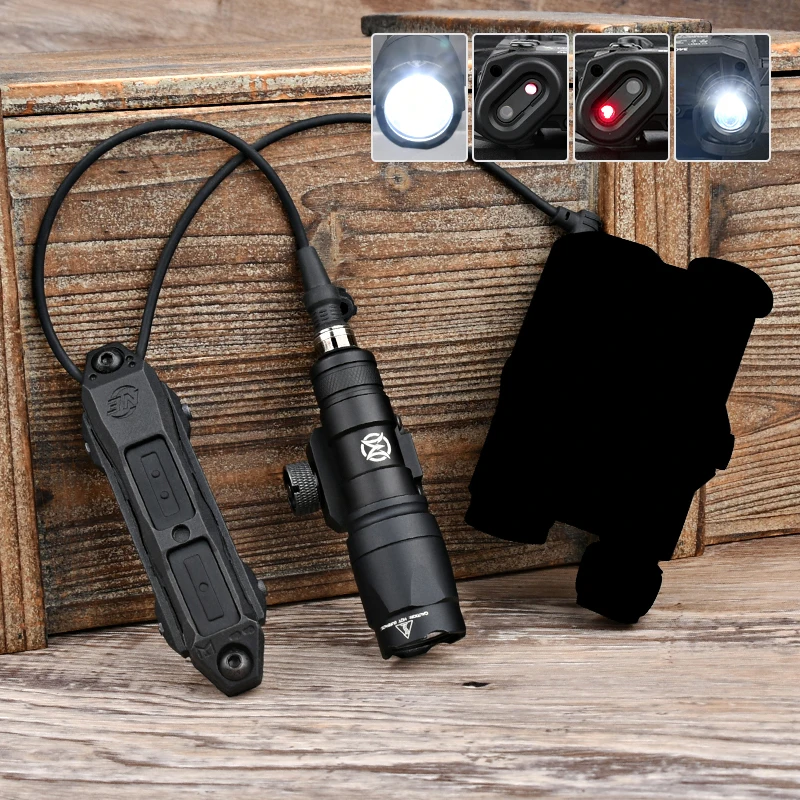 WADSN PEQ15 PEQ-15 mira de rayos de puntería roja y verde M300 M600 linterna luz LED blanca interruptor de enchufe doble compatible con riel Picatinny de 20mm - imagen 2