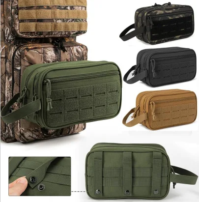 Lavabo táctico, bolsa sanitaria, herramienta EDC, bolsa Molle, estuche de afeitado, bolsa de ducha de viaje, bolsa Molle - imagen 3