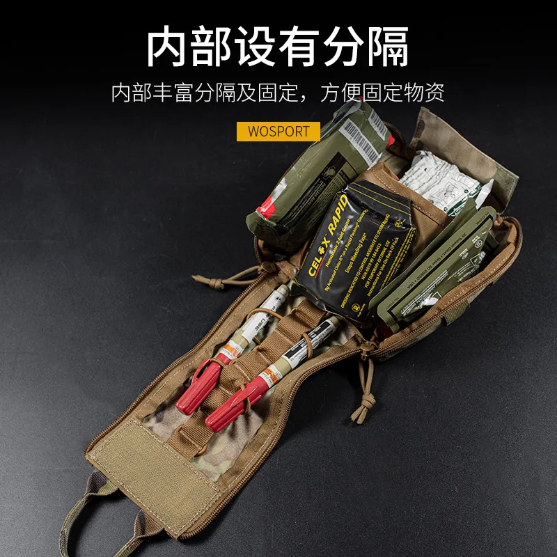Equipo táctico de emergencia multifuncional para exteriores, botiquín de primeros auxilios de rescate, bolsa de camuflaje de respuesta rápida - imagen 4