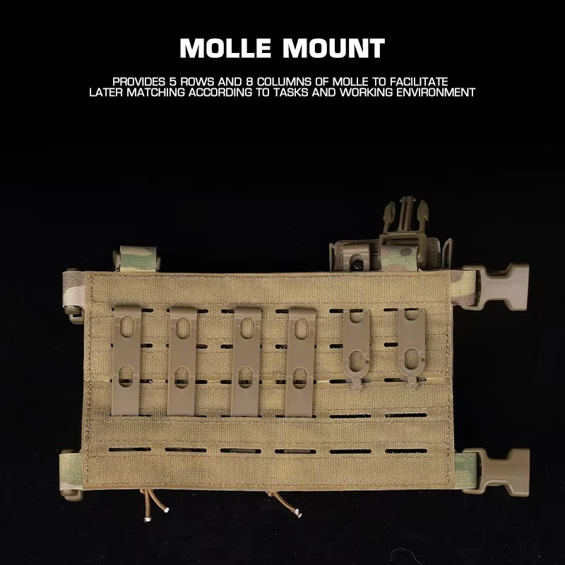 Plataforma de pecho cortada con láser con bolsa Triple Mag, chaleco colgante de pecho MOLLE ligero, accesorios de caza - imagen 4