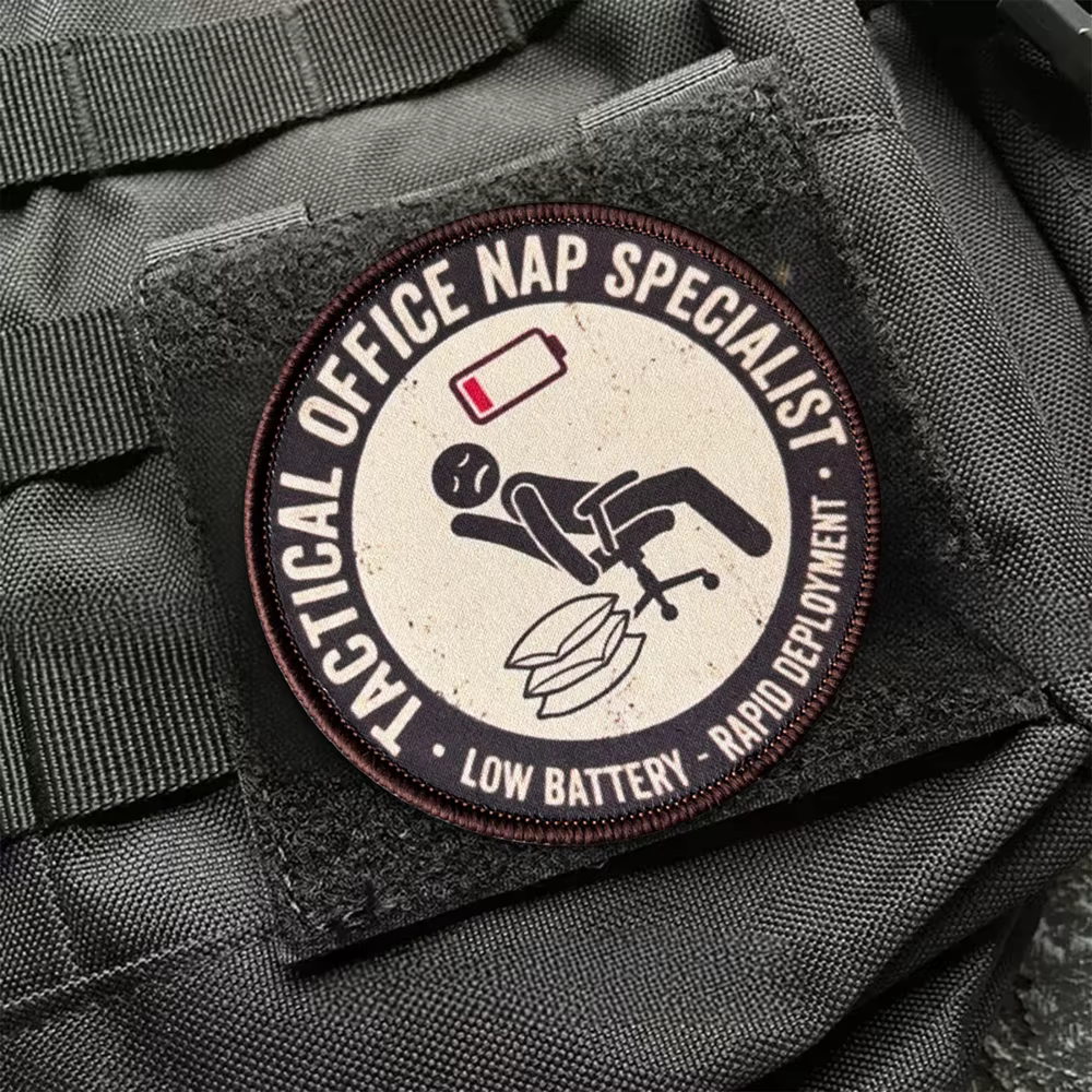 Parche táctico militar insignia gancho y bucle batería baja - imagen 4