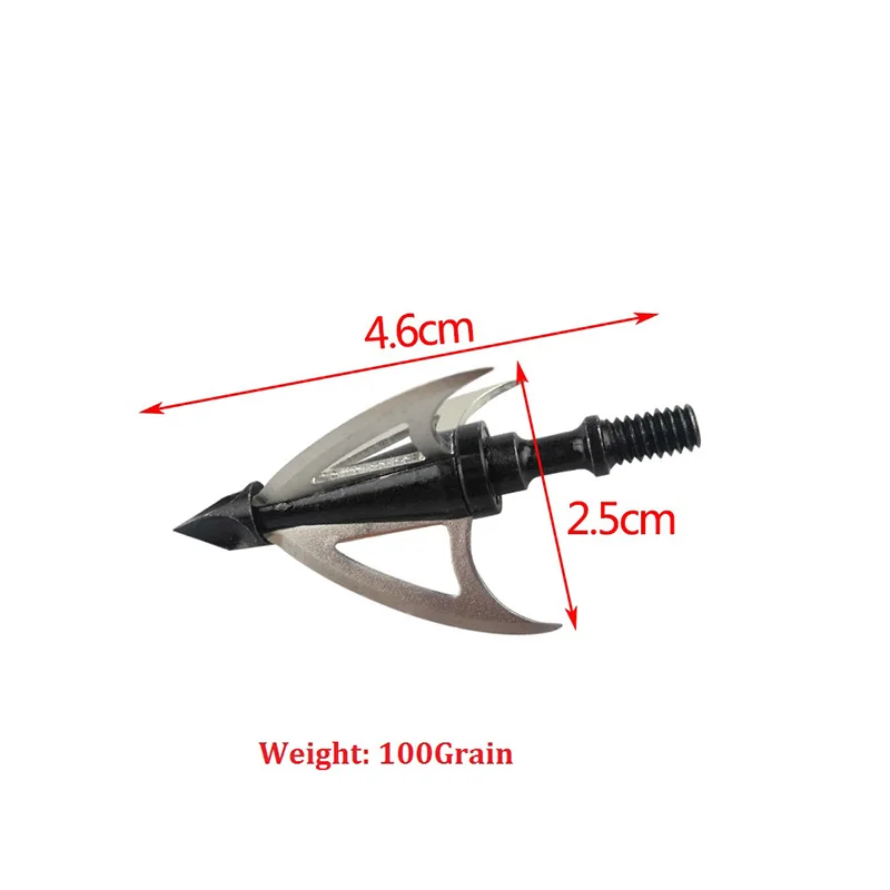 Puntas de punta de flecha de punta ancha de tiro con arco, cabeza de flecha atornillada con caja, accesorios de práctica de tiro al aire libre, 6 piezas - imagen 4