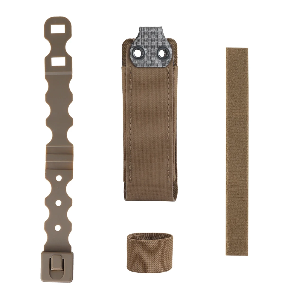 Bolsa portacargadores táctica MOLLE elástica para 9mm y linterna