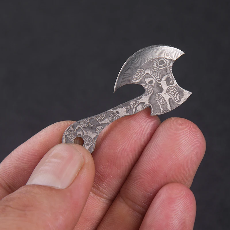 Mini cuchillo de acero damasco Edc, cuchillo de bolsillo para fruta, entrega abierta, regalo - imagen 3