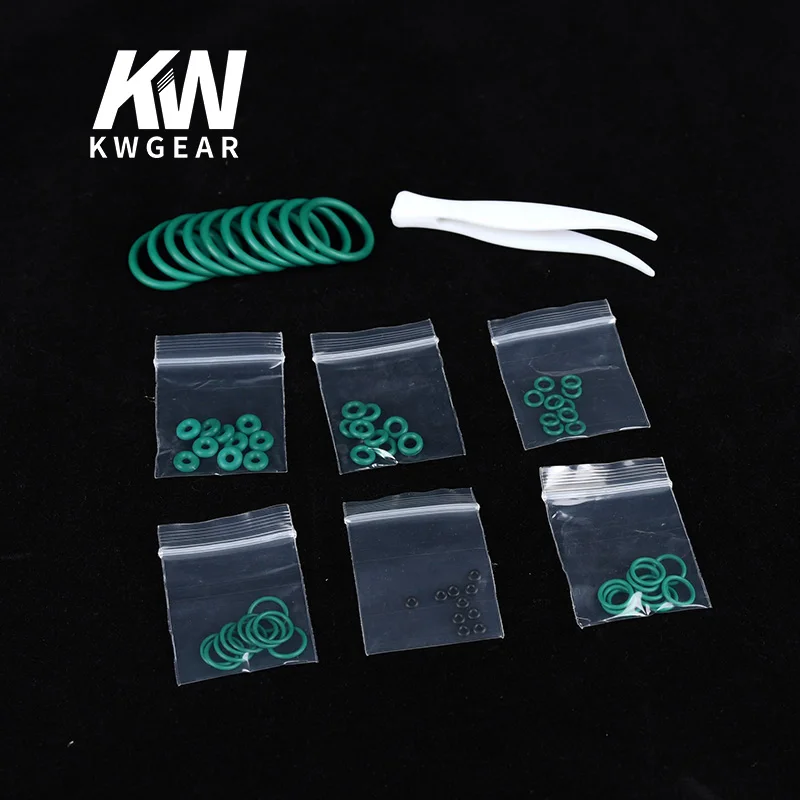 Juego de juntas tóricas de goma de flúor para revista táctica GBB Marui TM Glock 17 G17, junta de sellado de anillo de silicona plano verde, caza Airsoft - imagen 2