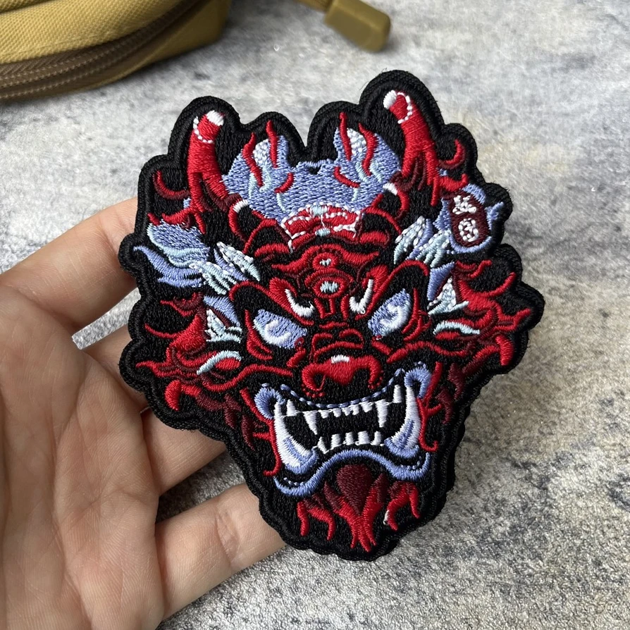 Parche Punk bordado de esqueleto, parches de gancho y bucle para ropa, emblemas tácticos, pegatina para mochila, brazalete de moral - imagen 4