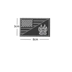 Parche bordado bandera americana para perro – Táctico veterano para chaleco o arnés