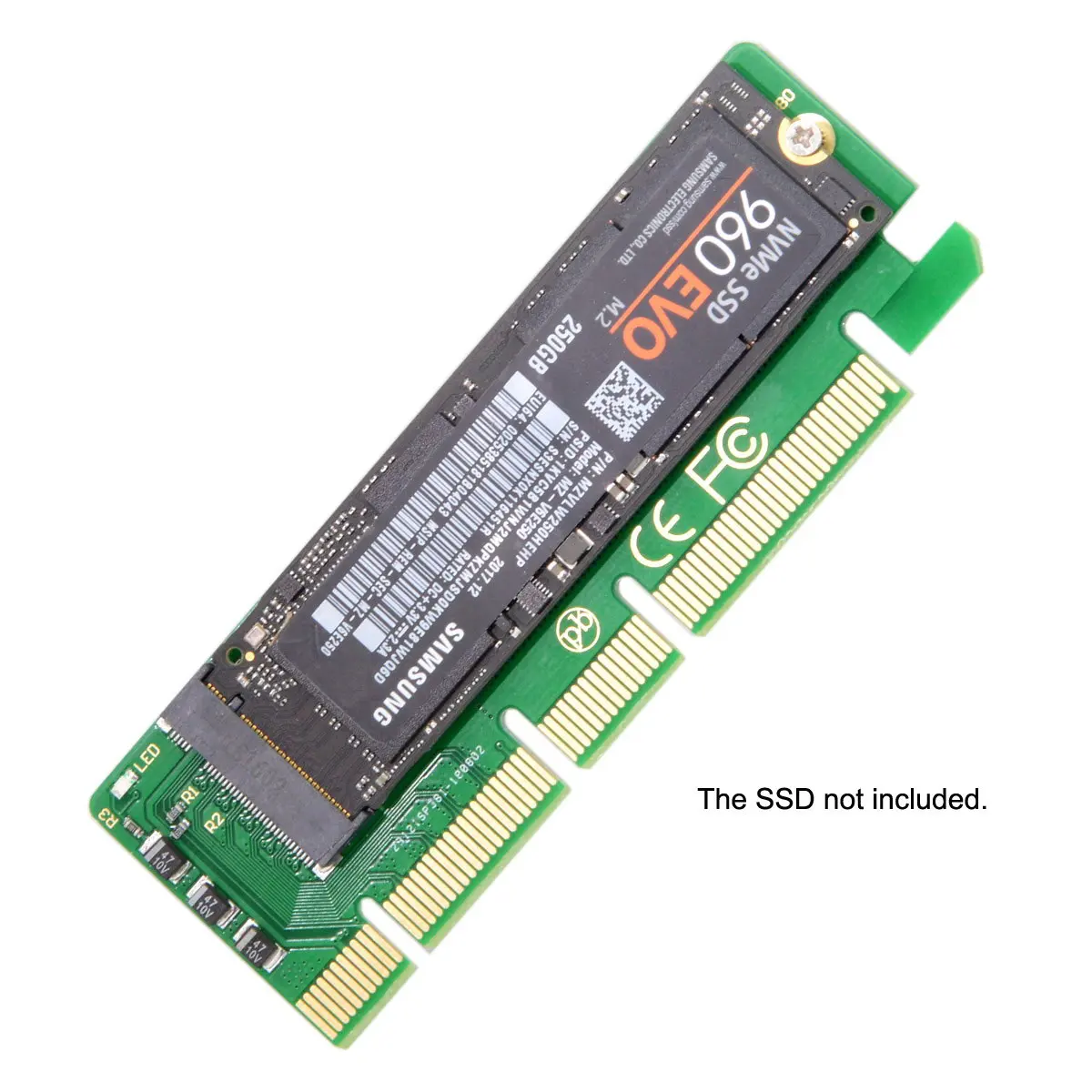 CY-adaptador PCI-E 3,0 16x x4 NGFF m-key NVME AHCI SSD para XP941 SM951 PM951 A110 m6e 960 EVO SSD - imagen 5