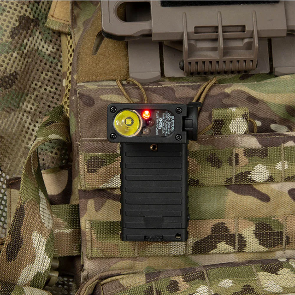 Luz táctica manos libres FMA, luz de supervivencia para montaje en casco, ajustable de varios niveles con estroboscópico IR y señales RGB TB1500 - imagen 2