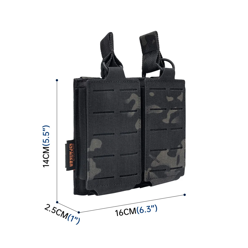 Bolsa táctica Molle, bolsa doble para revistas, bolsas magnéticas de doble capa, soporte Universal para cartuchos para M4 M14 M16 AK AR - imagen 2