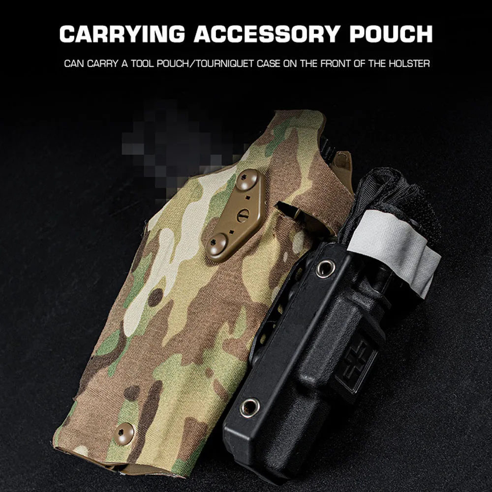 Adaptador de torniquete de funda táctica, placa de canción negativa de Metal, extensión de funda de caza Airsoft para exteriores, equipo de transporte de torniquete - imagen 5