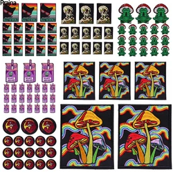 Parche bordado setas mushrooms – 10 uds termoadhesivo para ropa