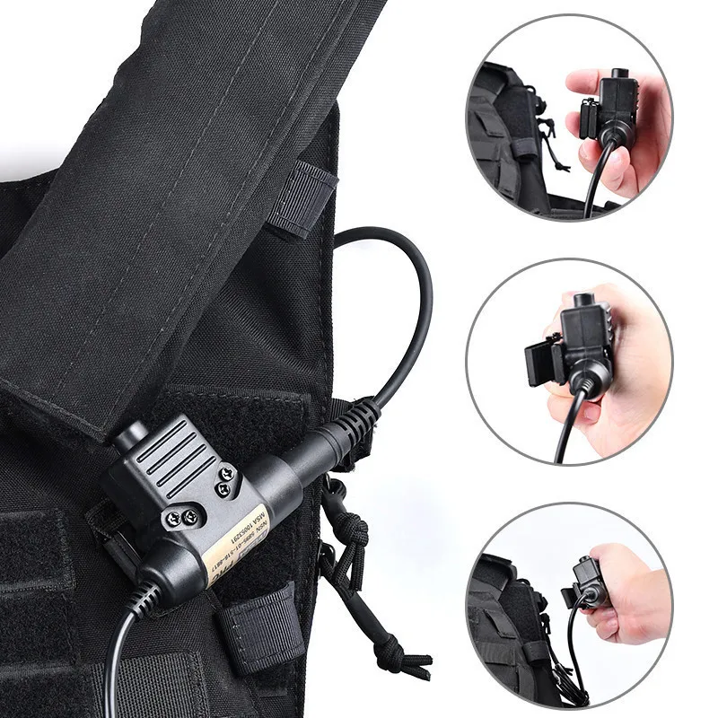 WADSN táctica militar U94 PTT para la comunicación auriculares COMTAC Earmor Fit Motorola Midland Baofeng Kenwood Plug Walkie Talkie - imagen 4
