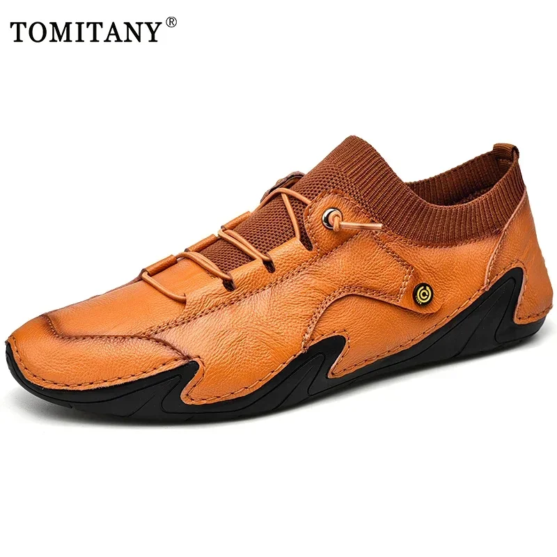 Zapatos de lujo para Hombre, zapatillas informales de cuero hechas a mano, Zapatos de conducción transpirables, mocasines de diseñador para Hombre, Zapatos para Hombre - imagen 3
