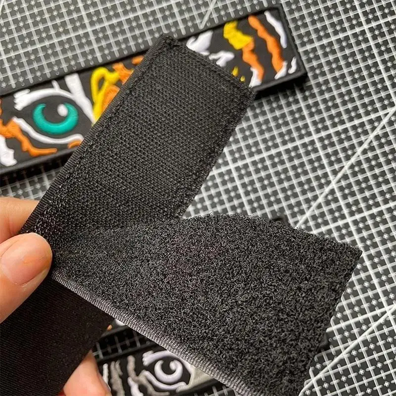 Parche largo a rayas de tigre, parche militar de Velcros, cierre de gancho y bucle, insignia de moral bordada táctica para mochila Molle - imagen 4