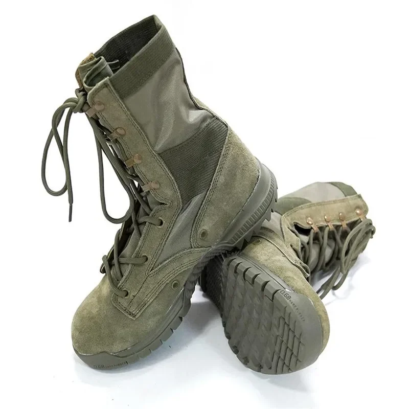 Botas militares de combate para hombre, calzado táctico ultraligero de alta calidad para desierto, senderismo al aire libre, 2024