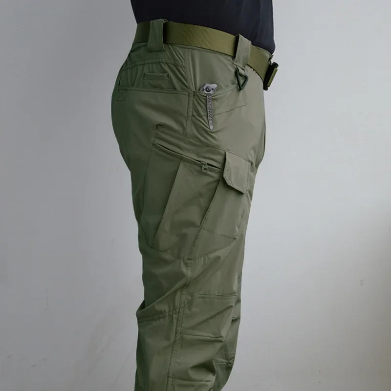 Pantalones con cinturón, pantalones de carga tácticos, pantalones clásicos para senderismo al aire libre, senderismo, pantalones tácticos para correr, pantalones militares de camuflaje, fuerza del brazo - imagen 4