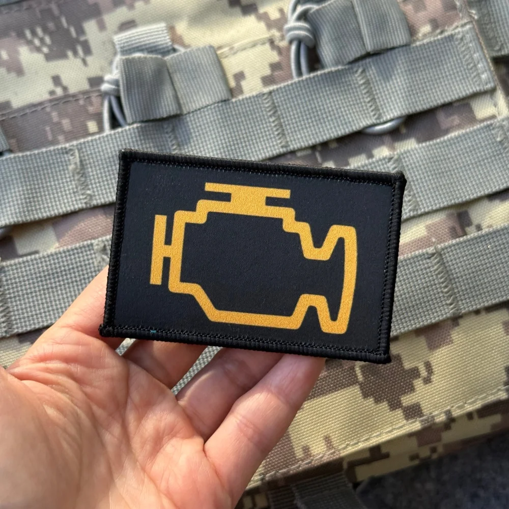 Parche Táctico de Morale Militar con Diseño de Motor, Parches de Airsoft con Gancho y Bucle para Ropa, Mochila, Adhesivo - imagen 3