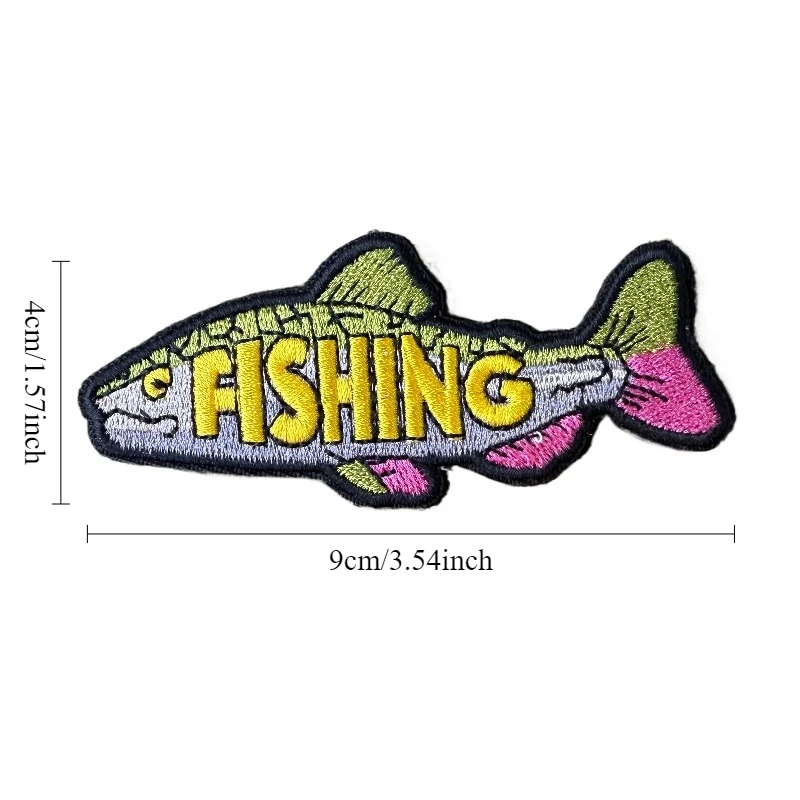 Parche de pesca táctico bordado moral insignia gancho y bucle parche militar para mochila apliques para ropa - imagen 5