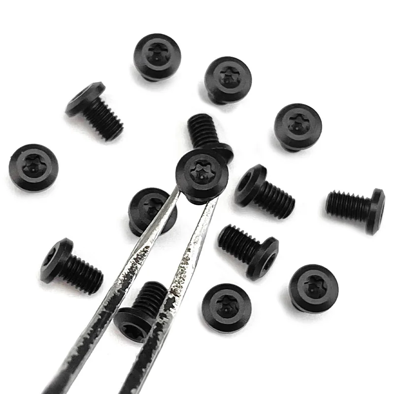 Longitud completa 6MM CNC acero inoxidable M3 tornillo de rosca cabeza plana T8 Torx cabeza de botón para cuchillo plegable mango Clip trasero clavo - imagen 5