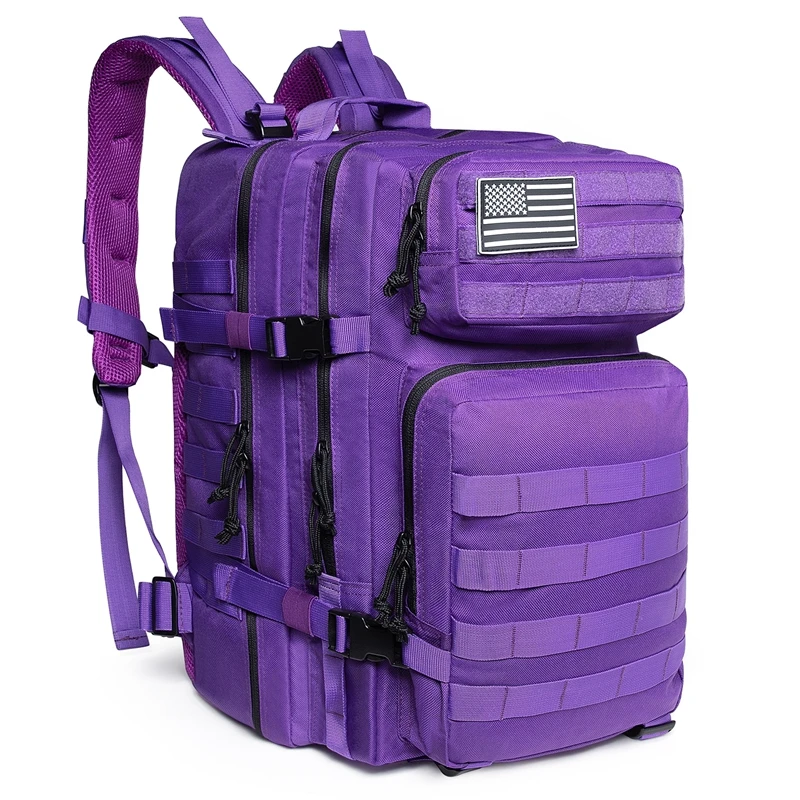 Mochilas estilo fitness para gimnasio de 45L para hombres/mujeres, entrenamiento táctico al aire libre, bolsa de supervivencia Molle, mochila para senderismo - imagen 2