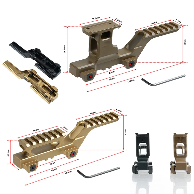 UNITY Fast 2,26 2,91 Hydra Mount óptica Riser Mount 558 mira holográfica para 551 552 553 T01 T02 G33 G43 G45 - imagen 5
