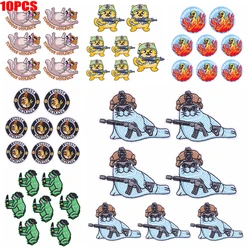 10 Uds. Venta al por mayor de parches para coser bordados de animales de dibujos animados, parches termoadhesivos para planchar y ropa, chaquetas DIY