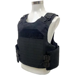 Chaleco táctico de liberación rápida con láser para exteriores, chaleco ligero multifuncional MOLLE 1000D de servicio negro