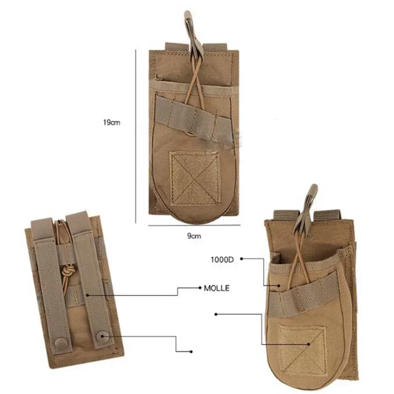 Bolsa táctica Molle individual para revistas de 7,62mm para AK47 M4 AR15, bolsa magnética de nailon para Rifle, accesorios de caza, bolsa de herramientas