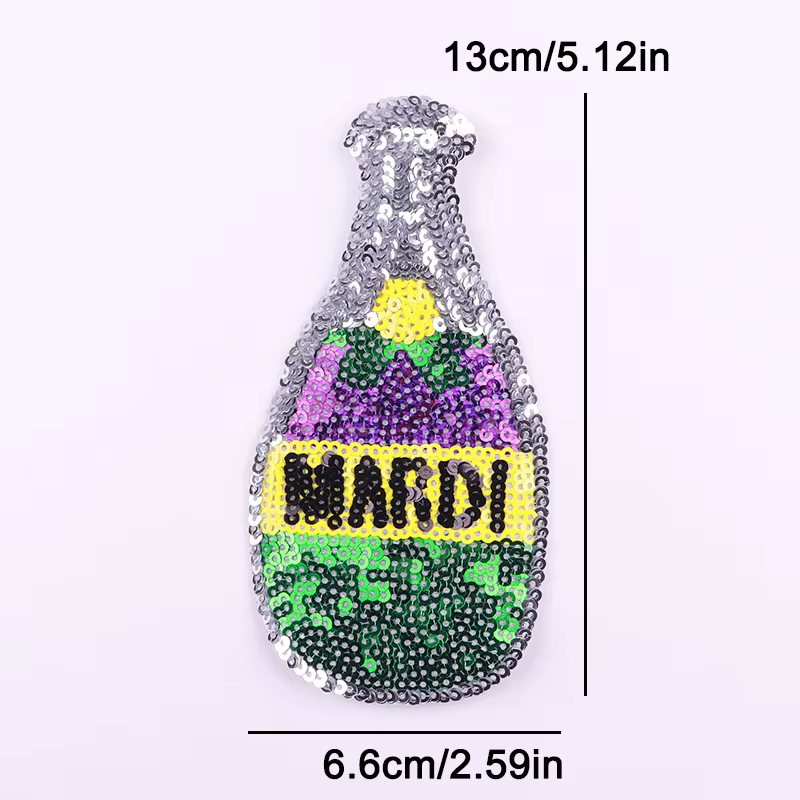 Parches termoadhesivos bordados lentejuelas Cola de Fénix – Mardi Gras - imagen 2